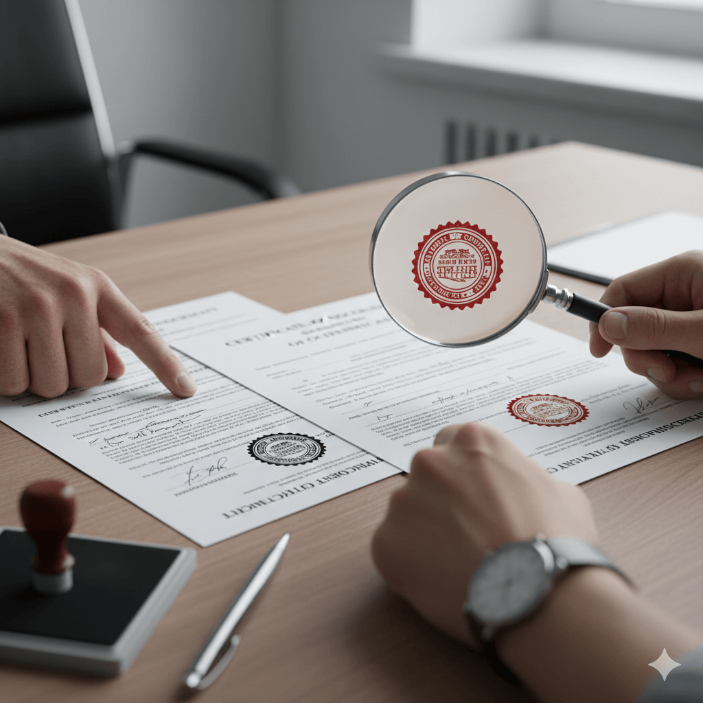 Property scam red flags in Abuja explained in a clean black and gold infographic design