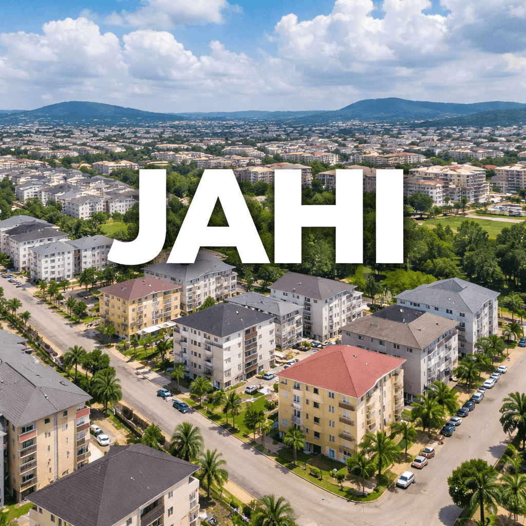Jahi Abuja aerial view showing modern apartment buildings and residential estates in a well-developed neighborhood