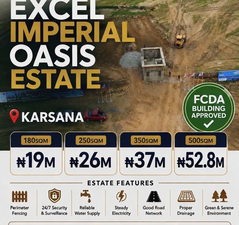 180sqm land for sale in Karsana, Abuja