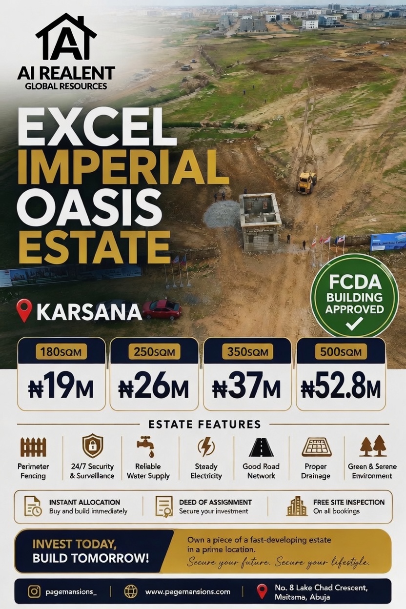 180sqm land for sale in Karsana, Abuja