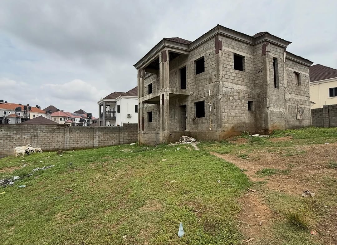 4 bedroom detached duplex carcass for sale in NAF Valley Estate, Asokoro, Abuja
