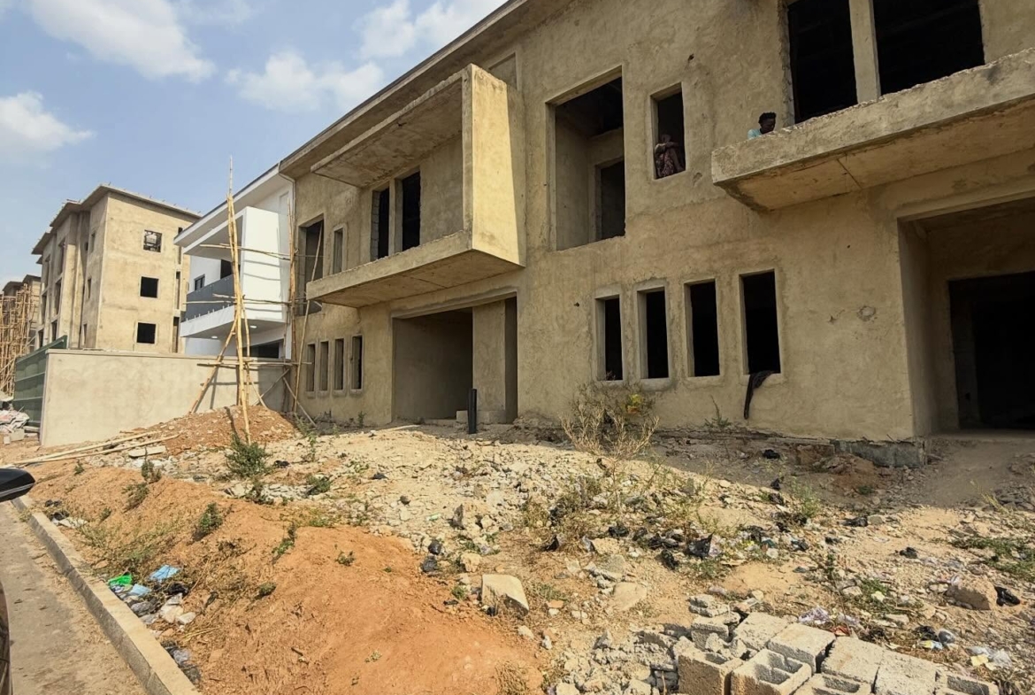 3 bedroom semi-finished terrace duplex with BQ for sale in Asokoro, Abuja