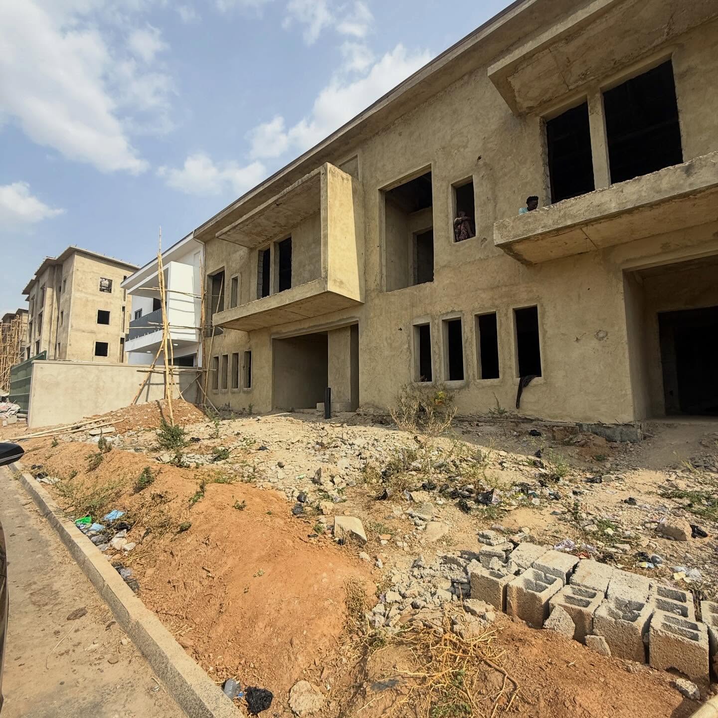 3 bedroom semi-finished terrace duplex with BQ for sale in Asokoro, Abuja