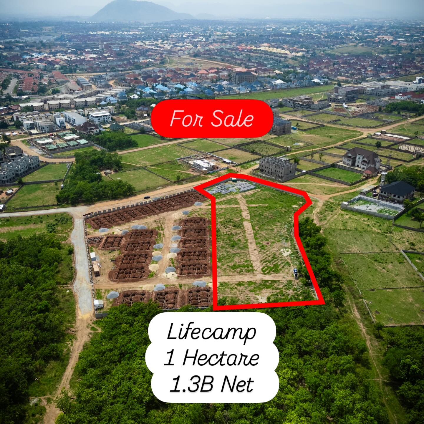 1 hectare residential land for sale in Lifecamp, Abuja