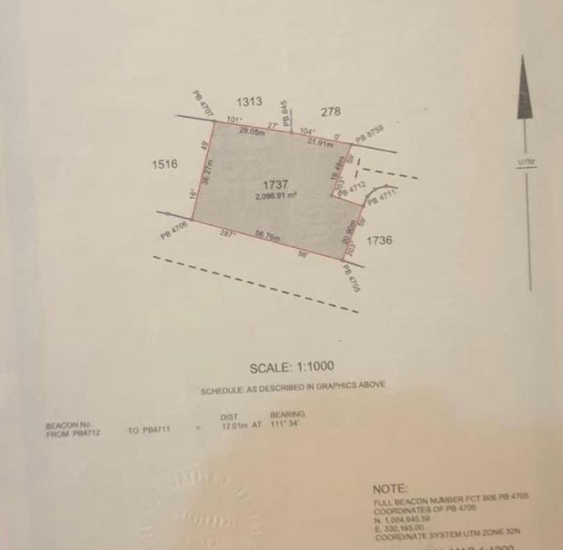 3800sqm commercial land for sale in Mabushi, Abuja