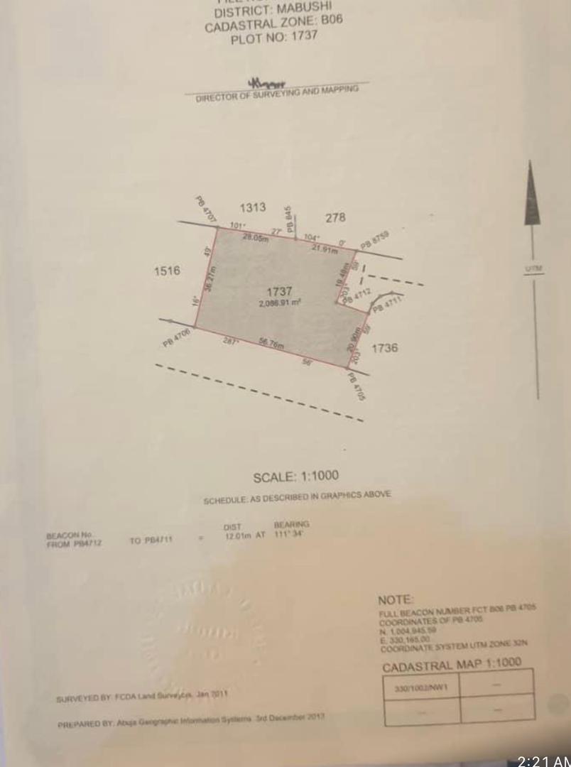 3800sqm commercial land for sale in Mabushi, Abuja