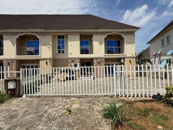 privately gated 4-bedroom terrace duplex in River Park Estate, Airport Road, Abuja