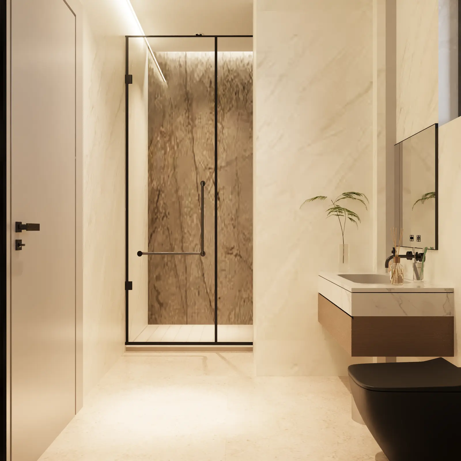 The Sanctum Abuja bathroom interior render