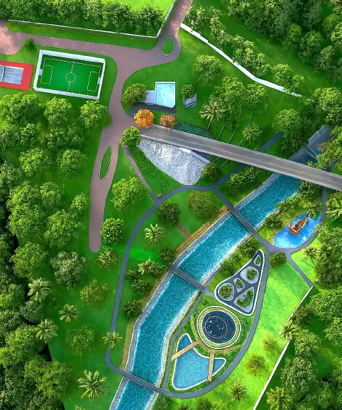 The Sanctum Abuja landscaped garden and outdoor lifestyle concept