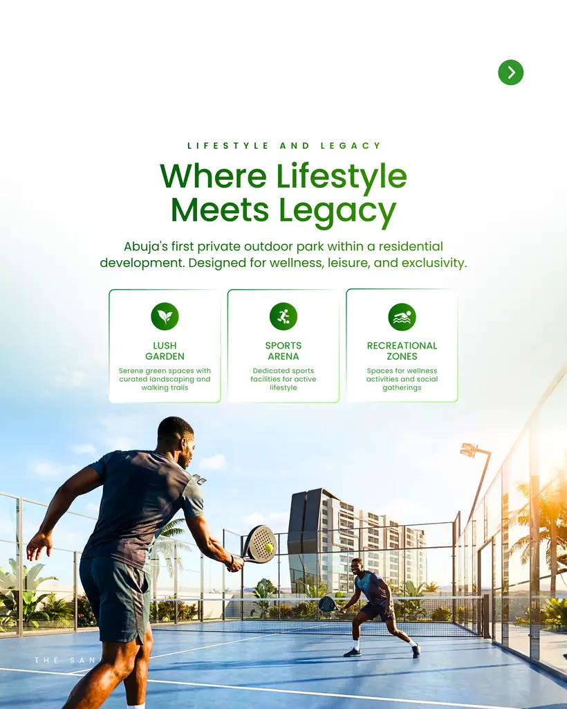 The Sanctum Abuja lifestyle legacy selling point