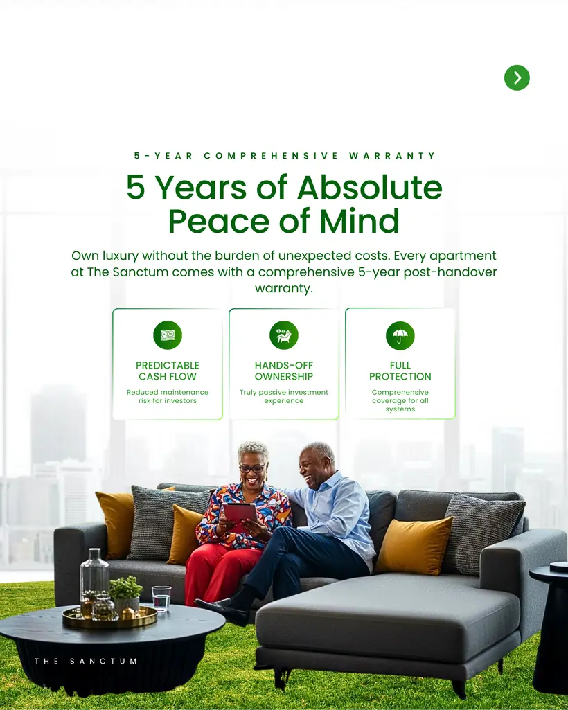 The Sanctum Abuja warranty selling point