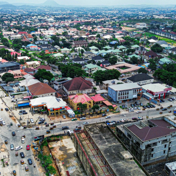 overview of katampe with drone