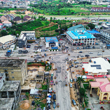 Drone shot of Katampe